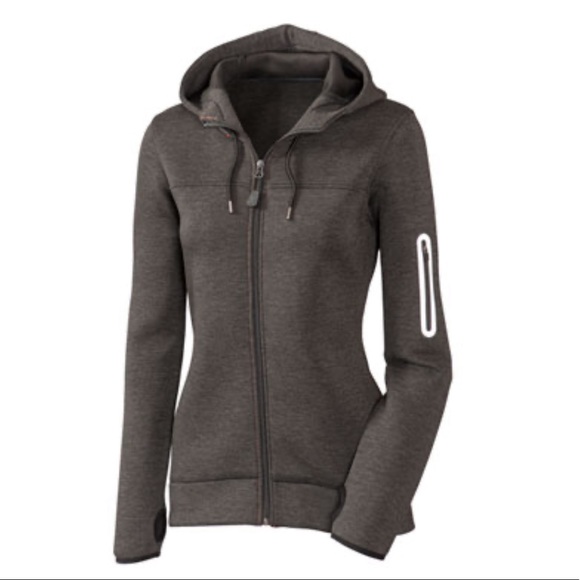 Orangetheory Jackets & Blazers - Orange Theory Gray Tech Hoodie Jacket